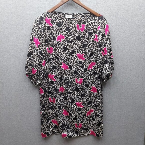 Murray Meisner Womens Black & Pink Animal Print Dress Made In USA - Picture 1 of 3